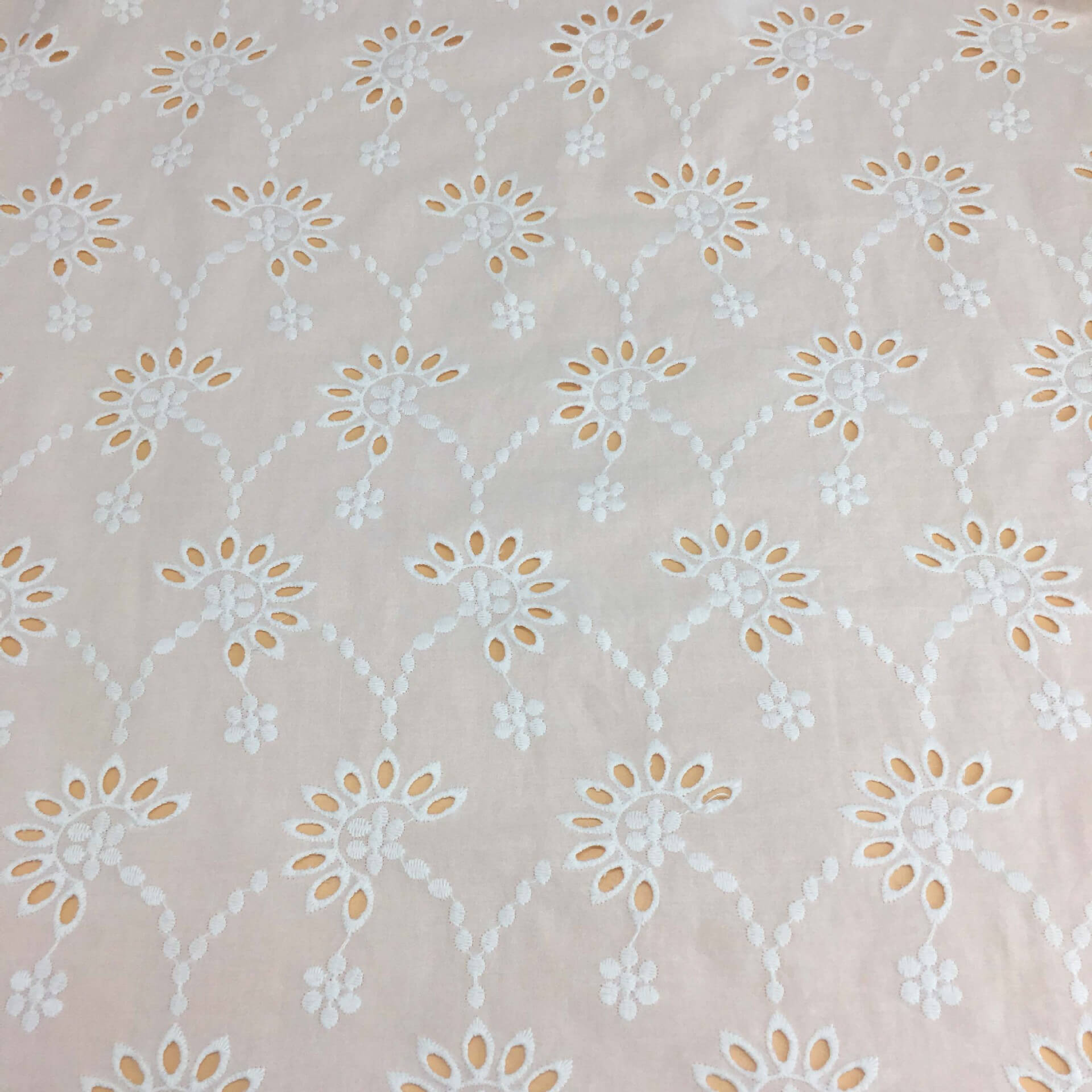 Butterfly Eyelet 100% Cotton Embroidered Fabric for Women's Wear Whole 5